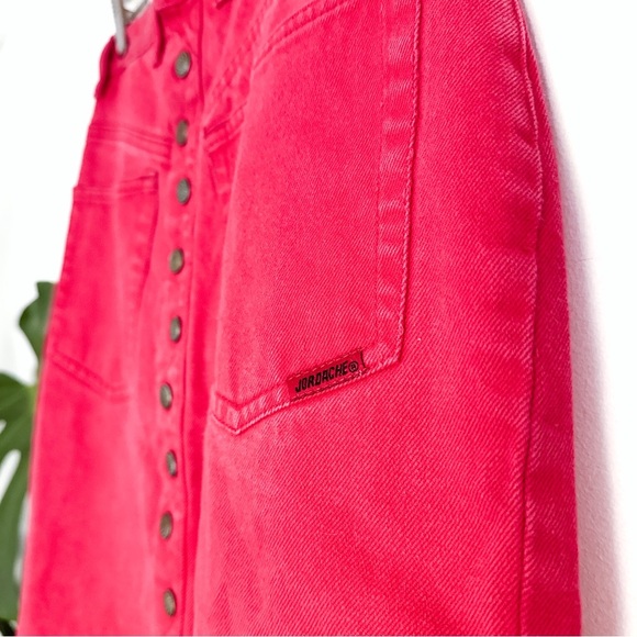 VINTAGE Jordache Golden Sixties line from 1980’s Denim Skirt Pink - Size 11/12 - Picture 6 of 8